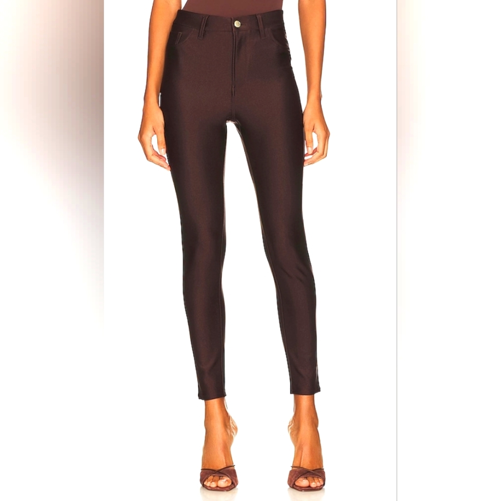 Good American Thick Compression Shine Brown Women's Pants * Very Flattering*